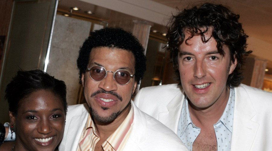 Michiel Borstlap with Lionel Richie and Edsilia Rombley
